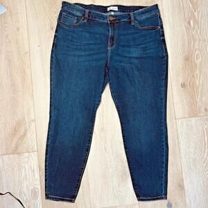 Lane Bryant Blue Jeans Women's Size 20 Flex Magic Waistband Mid Rise Skinny